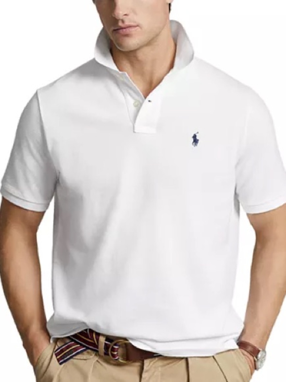 Polo Ralph Lauren Cotton Mesh Polo Shirt in White Size:XL